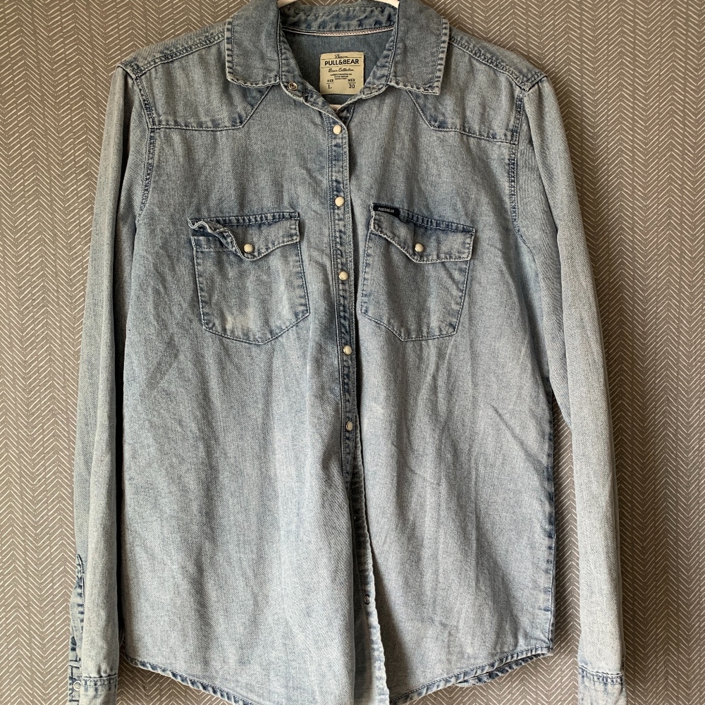 denim button up.